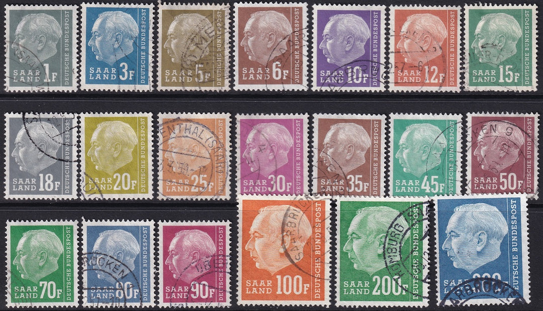 Saar 1957 Sc 289-308 complete set used