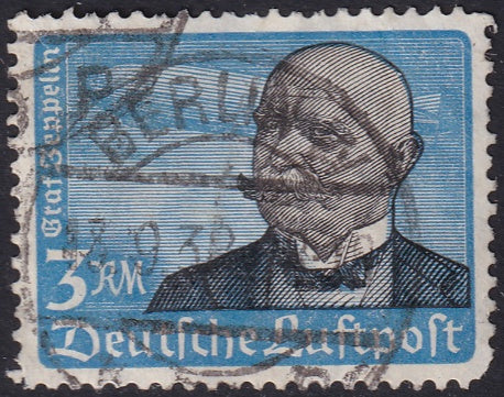 Germany 1934 Sc C56 air post used Berlin cancel corner perf damage