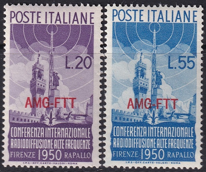 Trieste Zone A 1950 Sc 77-8 set MNH**