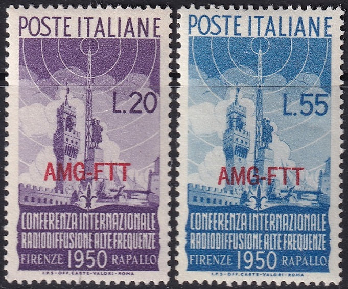 Trieste Zone A 1950 Sc 77-8 set MLH*