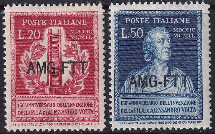 Trieste Zone A 1949 Sc 53-4 set MNH**/MNG(*)