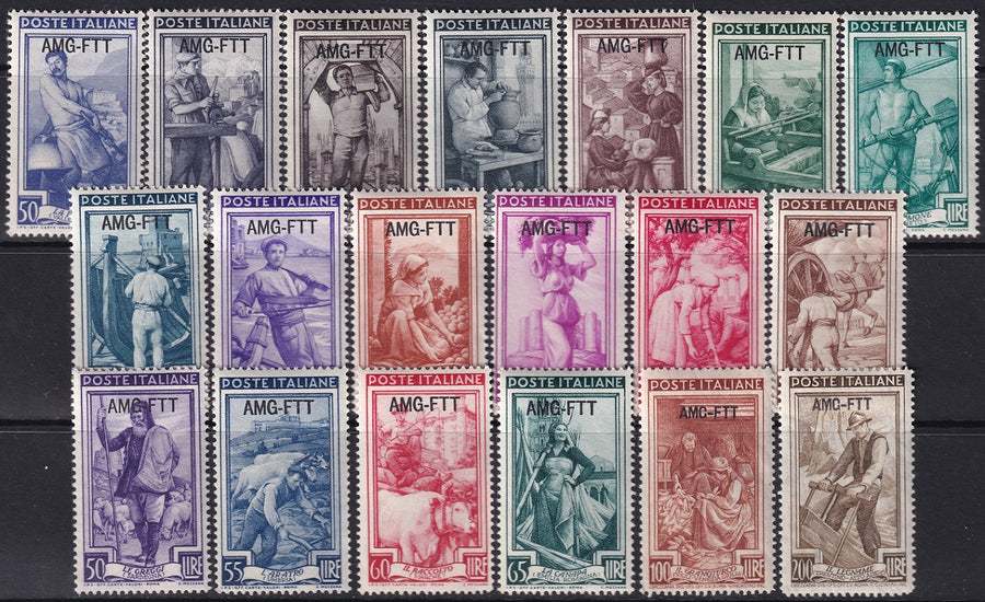 Trieste Zone A 1950 Sc 90-108 set MH*