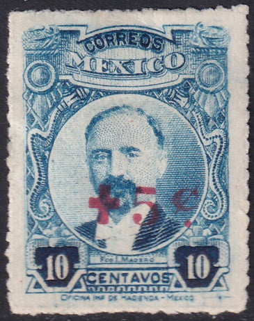 Mexico 1918 Sc B2 MH* small thin