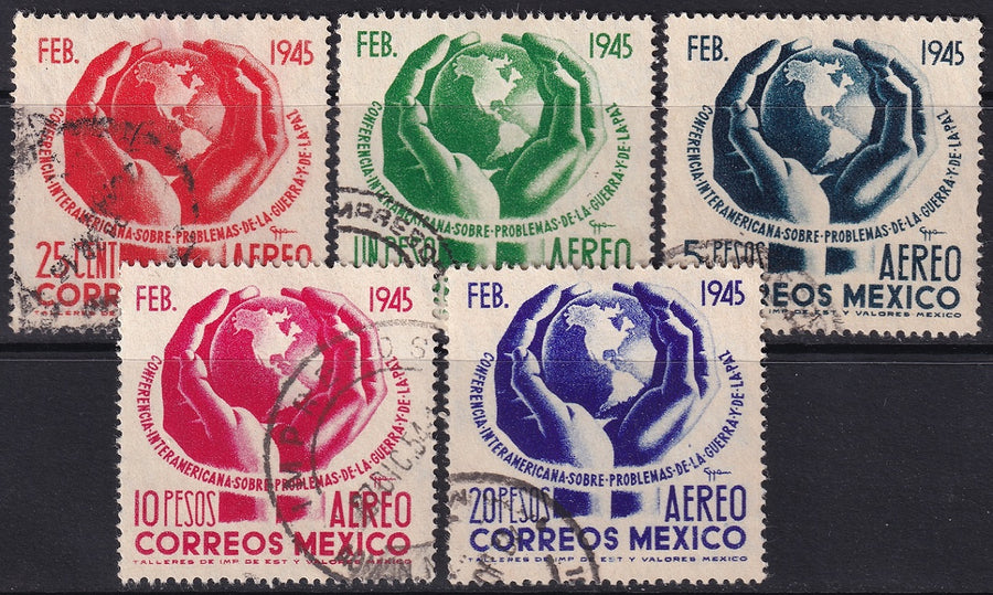 Mexico 1945 Sc C143-7 air post set used