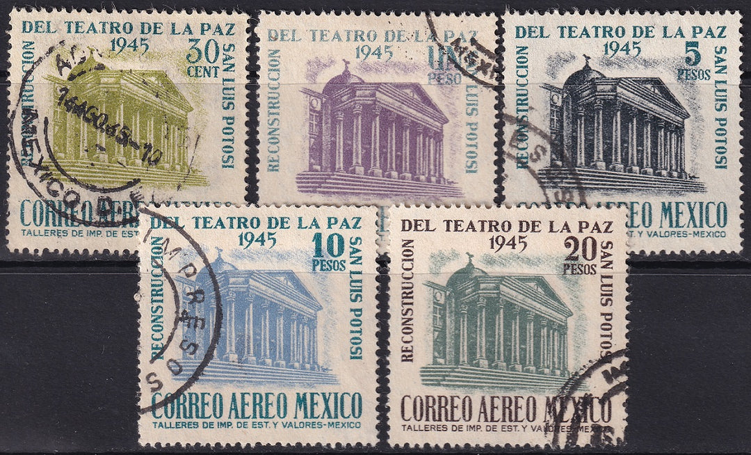 Mexico 1945 Sc C148-52 air post set used