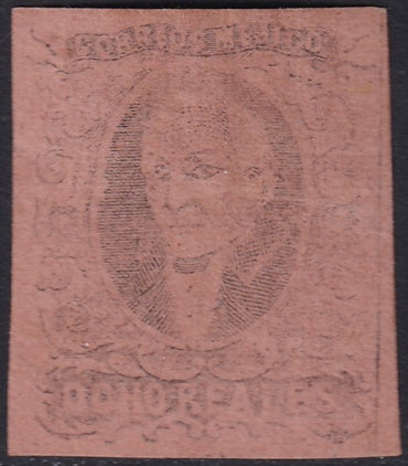 Mexico 1861 Sc 11d MH* no overprint signed Diena