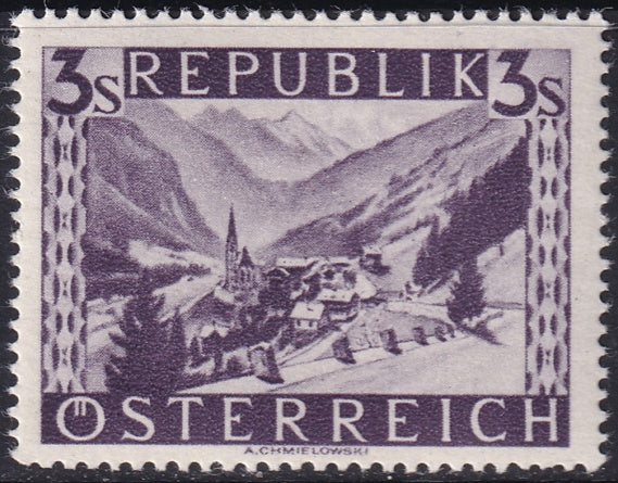 Austria 1948 Sc 514 MNH** ink marks on gum