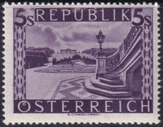 Austria 1948 Sc 515 MNH** ink marks on gum