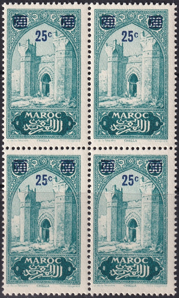 French Morocco 1931 Sc 121 block MNH**