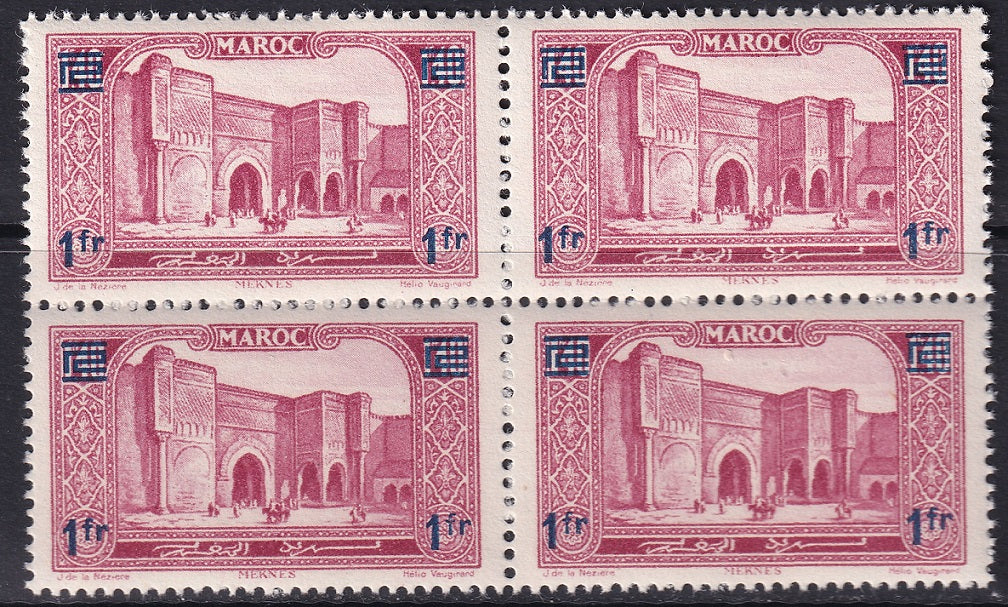 French Morocco 1931 Sc 123 block MNH**
