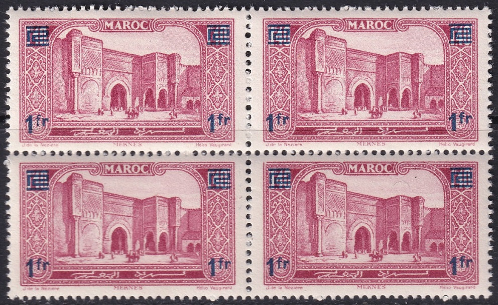 French Morocco 1931 Sc 123 block MNH**