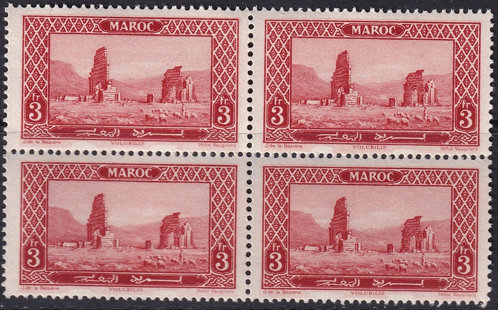 French Morocco 1927 Sc 113 block MNH**