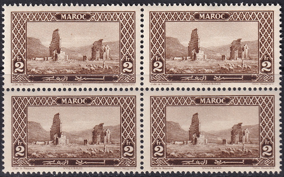 French Morocco 1927 Sc 112 block MNH**