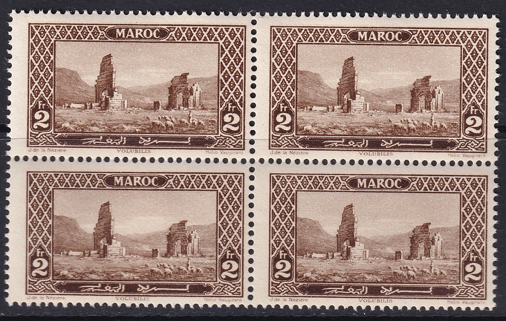 French Morocco 1927 Sc 112 block MNH**