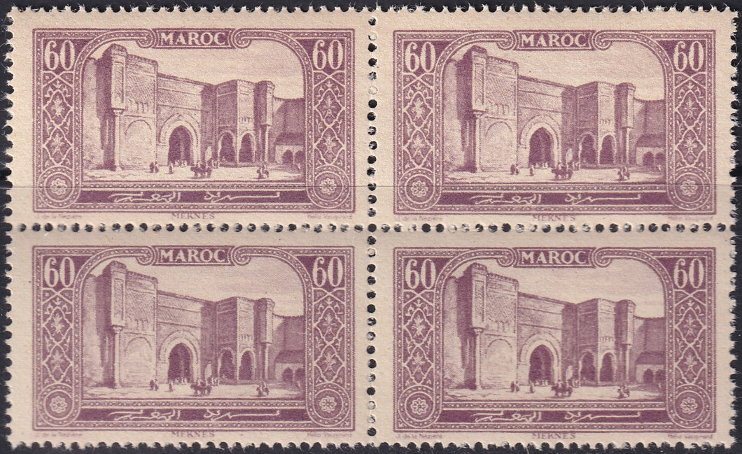 French Morocco 1923 Sc 106 block MNH**