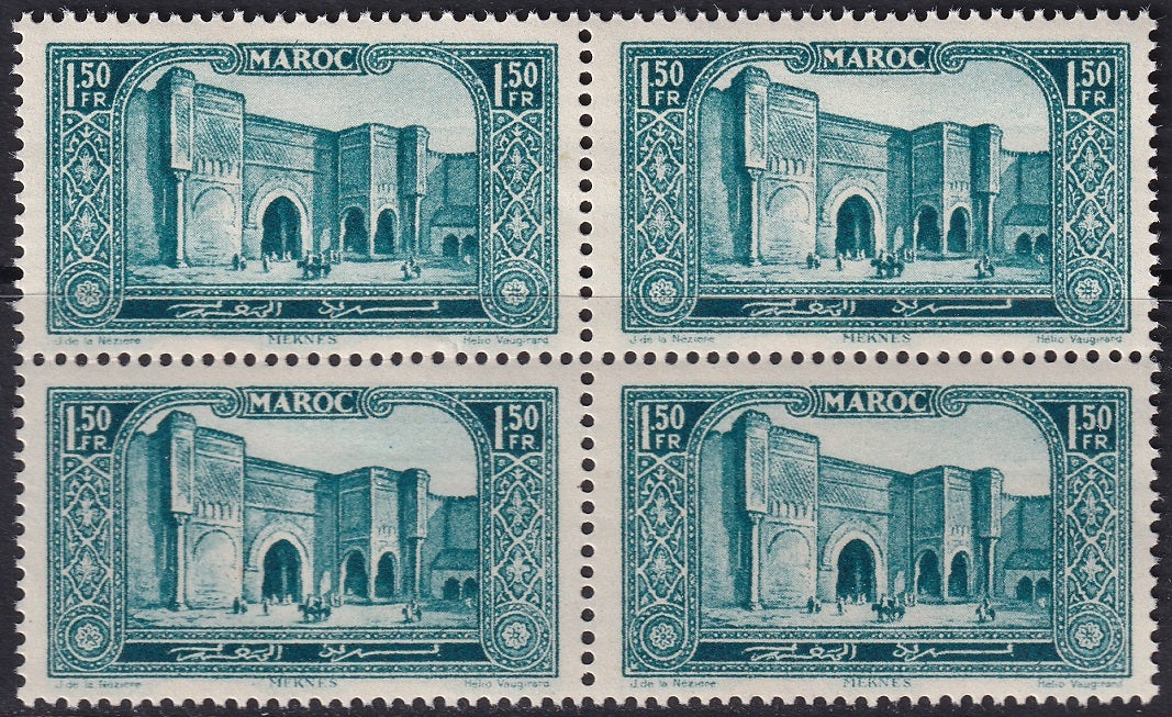 French Morocco 1927 Sc 111 block MNH**
