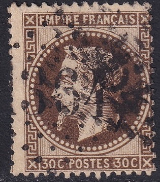 France 1867 Sc 34a used "1364" (Dunkerque) GC cancel