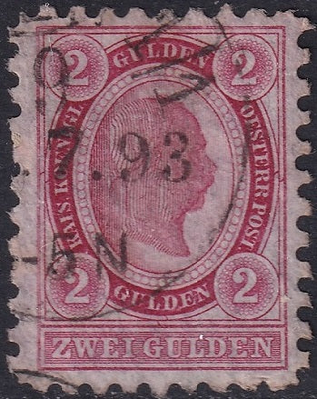 Austria 1890 Sc 64 used perf 9.5