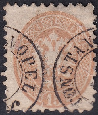 Lombardy Venetia 1864 Sc 24 used faulty Constaninopel cancels