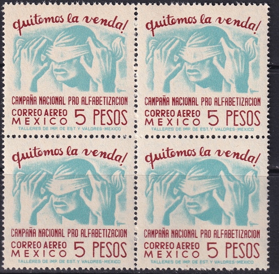 Mexico 1945 Sc C155 air post block MNH**