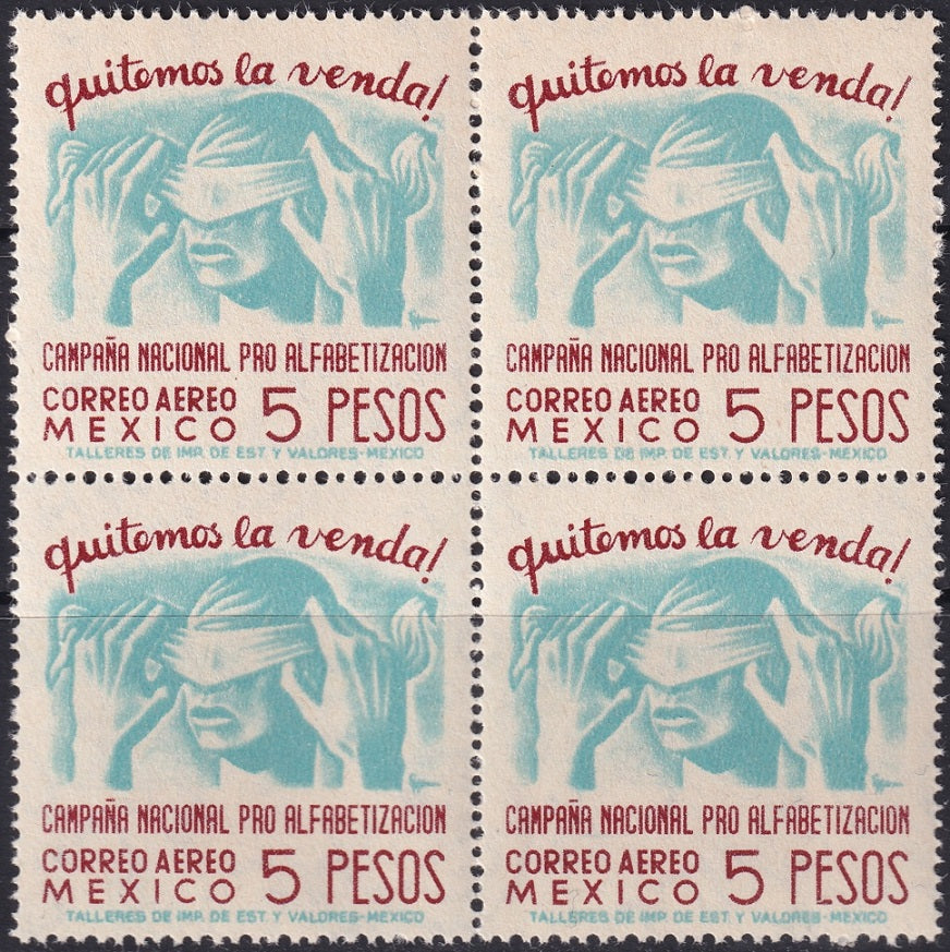 Mexico 1945 Sc C155 air post block MNH**