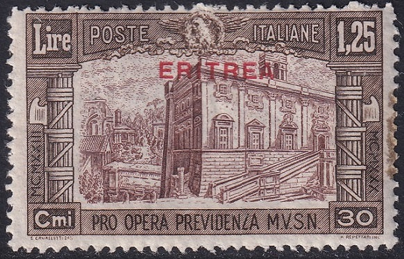 Eritrea 1930 Sc B31 MH* tape stain on right side