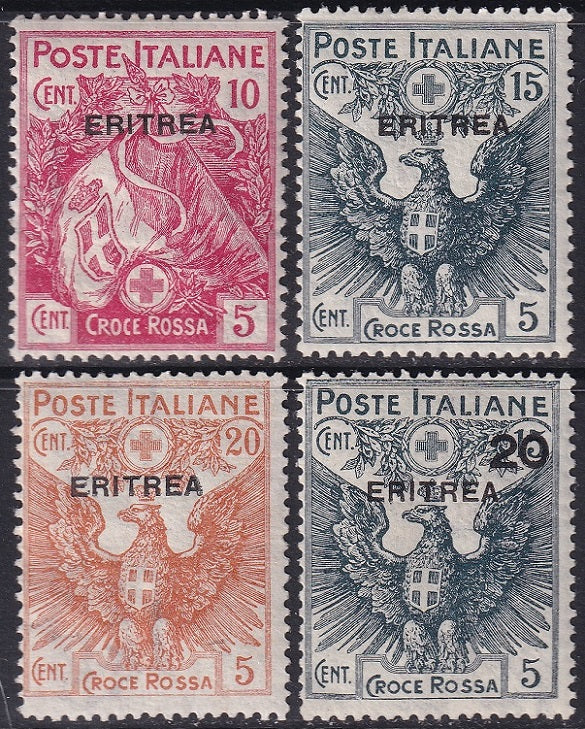 Eritrea 1916 Sc B1-4 set MH* some crazed gum