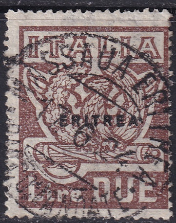 Eritrea 1923 Sc 73 used Massaua Racommandate cancel