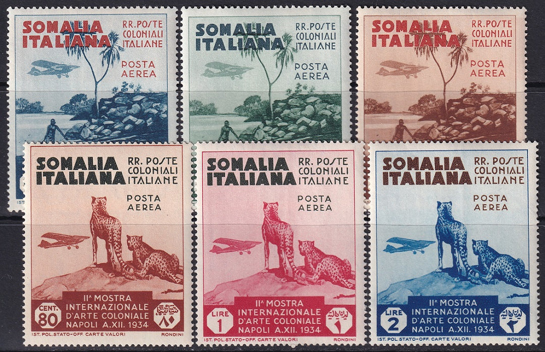 Somalia 1934 Sc C1-6 air post set MNH**