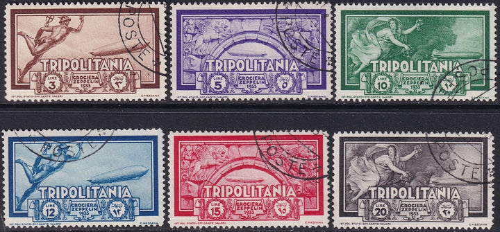 Tripolitania 1933 Sc C21-6 air post set used