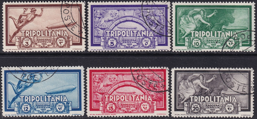 Tripolitania 1933 Sc C21-6 air post set used