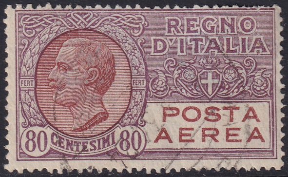 Italy 1928 Sc C5 air post used light cancel