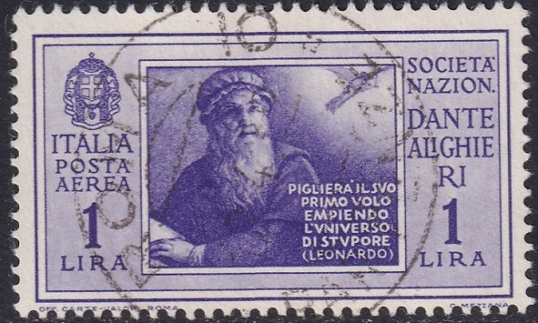 Italy 1932 Sc C29 air post used Roma Partenze cancel