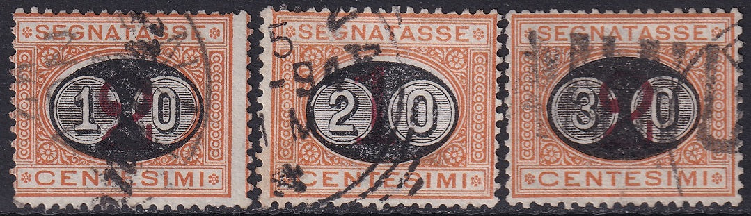 Italy 1890 Sc J25-7 postage due set used