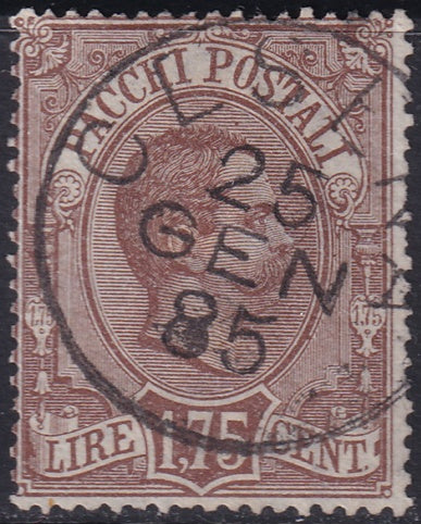 Italy 1884 Sc Q6 parcel post used Cesena cancel