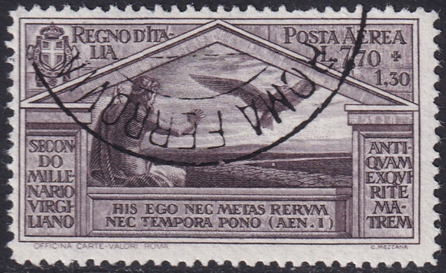 Italy 1930 Sc C25 air post used Roma Ferrovia cancel