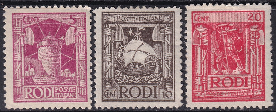 Italy Aegean Rhodes 1929 Sc 15-7 MH* disturbed gum