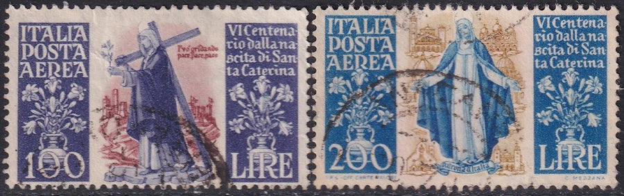 Italy 1948 Sc C127-8 air post set used