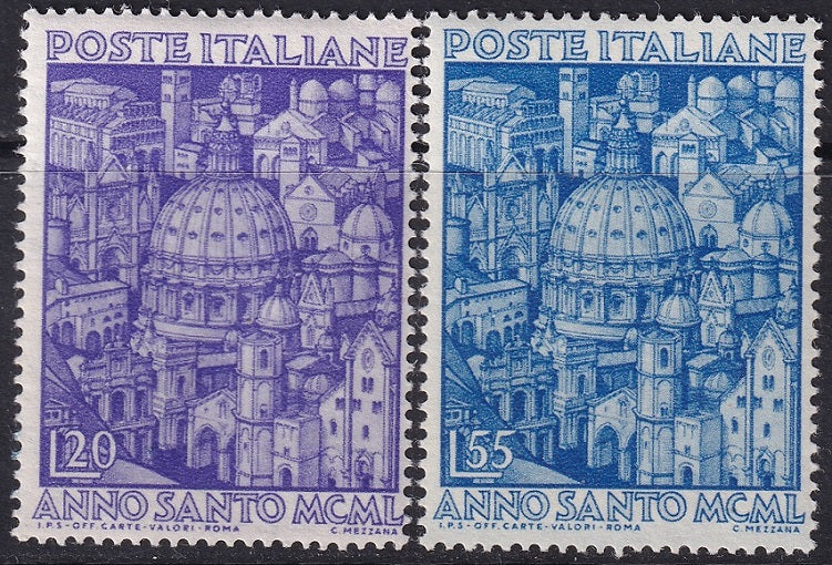 Italy 1950 Sc 535-6 set MLH*