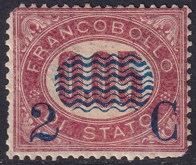 Italy 1878 Sc 38 MH* faulty heavy hinge thin