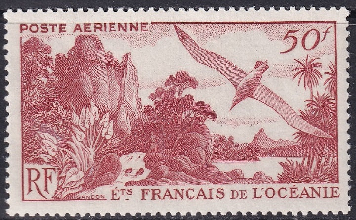 French Polynesia 1948 Sc C17 air post MH*