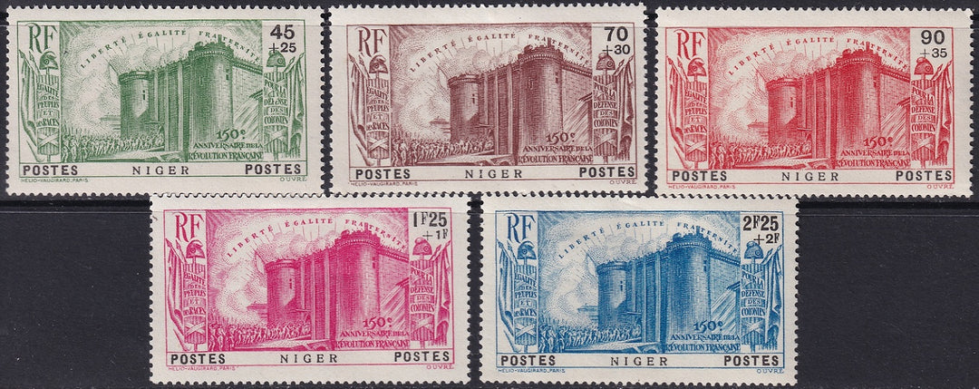 Niger 1939 Sc B2-6 set MH*