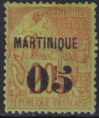 Martinique 1888 Sc 6 MH* heavy hinge