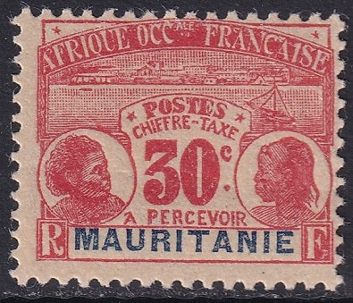 Mauritania 1906 Sc J5 postage due MLH*