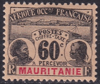 Mauritania 1906 Sc J7 postage due MLH*