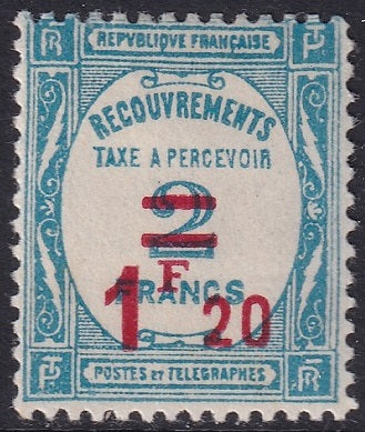 France 1929 Sc J66 postage due MH*