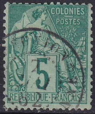 French Colonies 1881 Sc 49 used Sainte Anne Réunion cancel