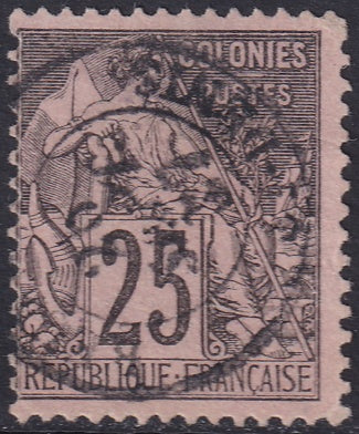 French Colonies 1881 Sc 54 used St-Denis Réunion cancel