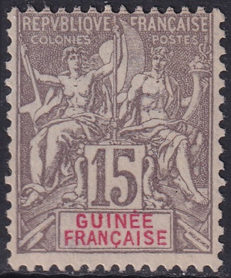 French Guinea 1900 Sc 8 MNG(*) experts mark