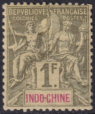 Indochina 1892 Sc 20 MLH* large thin